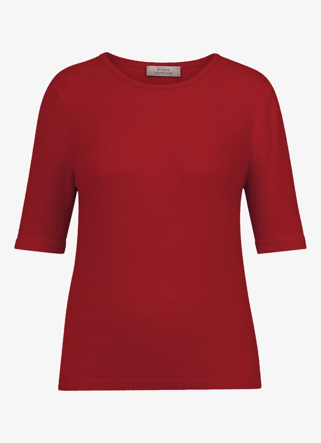 Studio Anneloes Felica fijngebreide pullover - voorkant rood