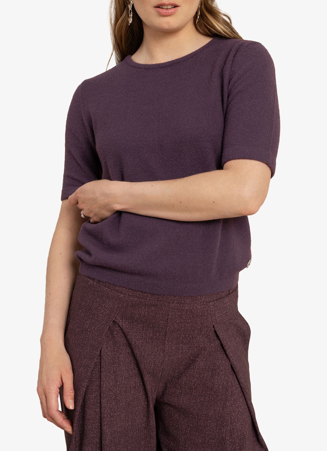 Studio Anneloes Felica pullover - detail paars