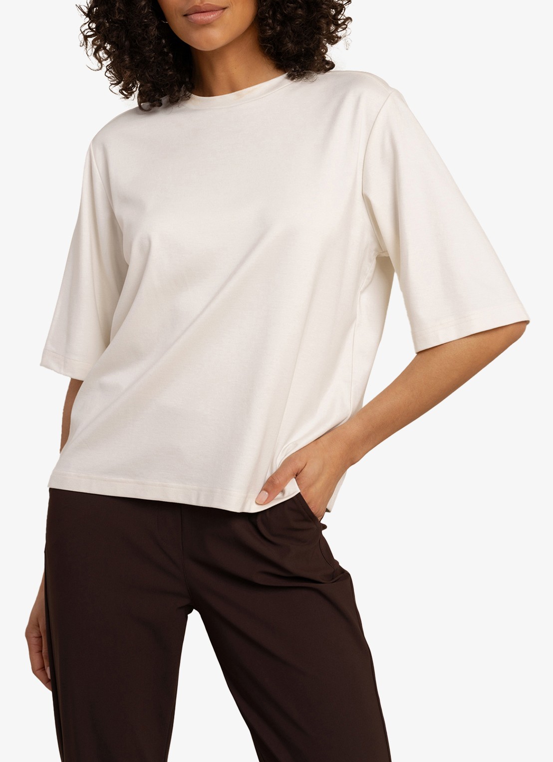 Studio Anneloes Fiore T-shirt met ronde hals - detail 2 wit