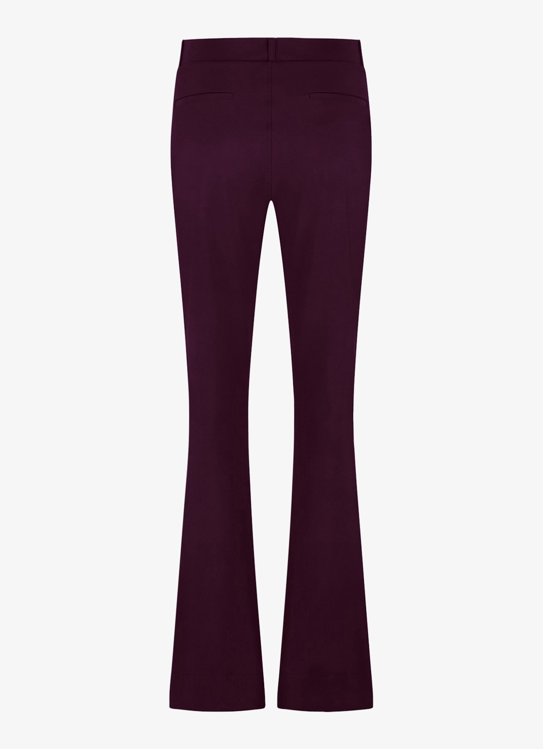 Studio Anneloes Flair mid waist flared fit broek van travelstof - achterkant paars