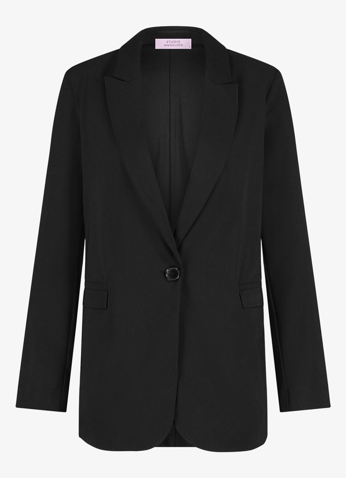 Studio Anneloes Fran blazer met klepzakken - voorkant 2 zwart