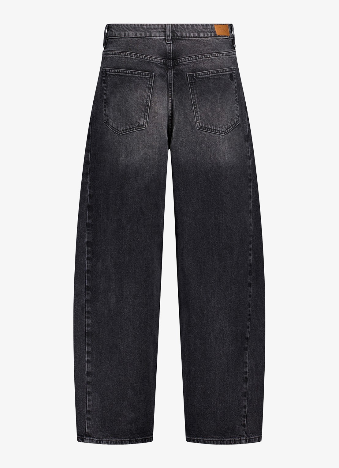 Studio Anneloes Frenkie high waist wide fit jeans met gekleurde wassing - achterkant 2 antraciet