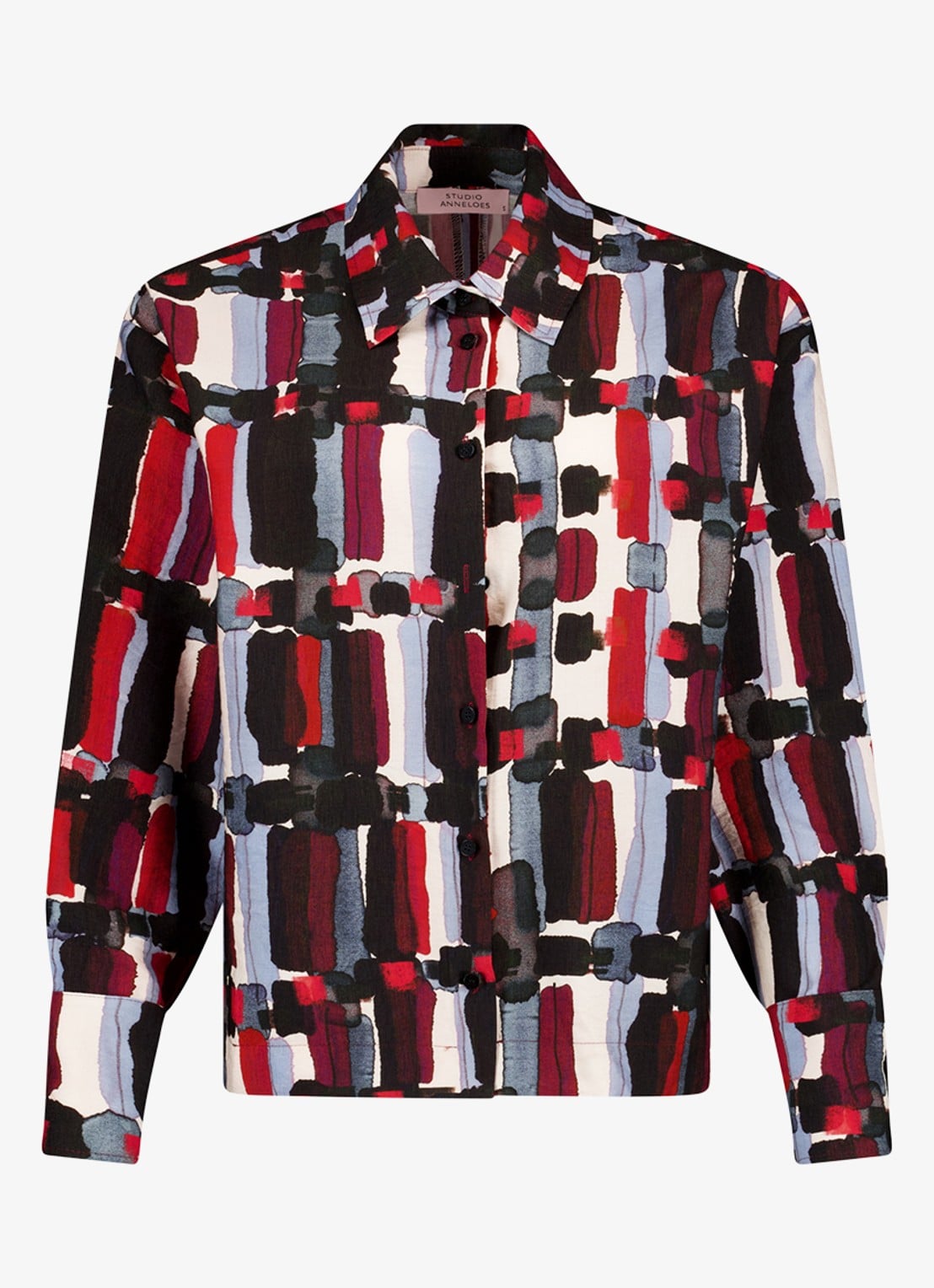 Studio Anneloes Gabby blouse met grafische print - voorkant 3 multicolor