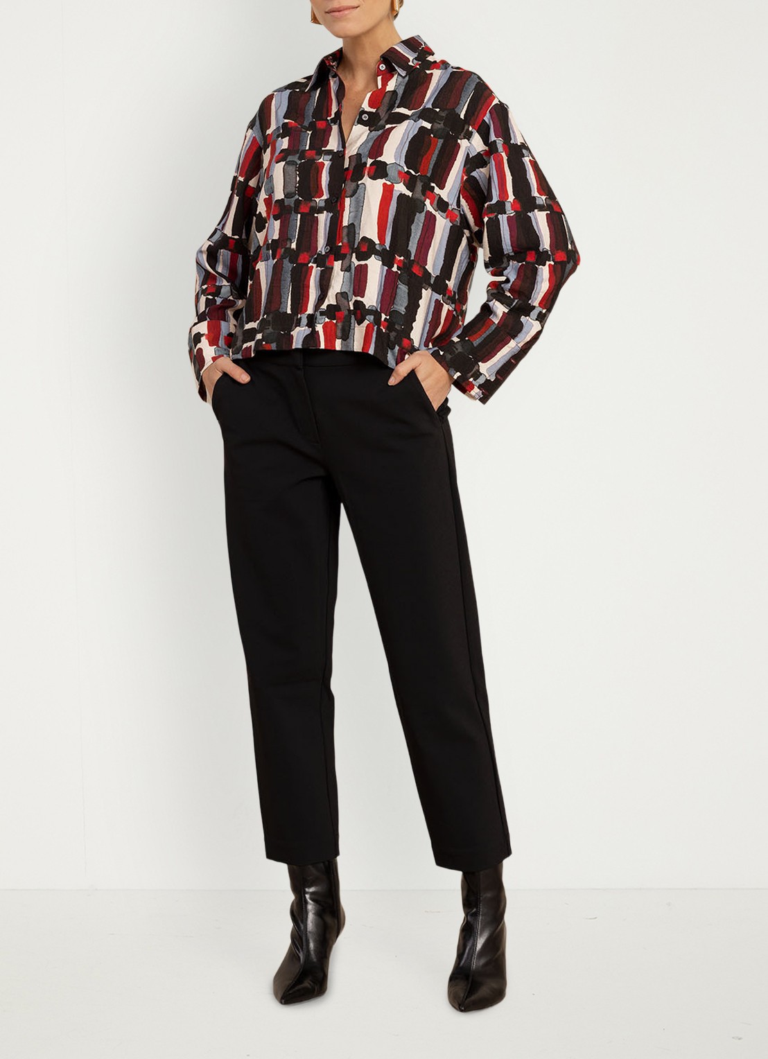 Studio Anneloes Gabby blouse met kraag - voorkant 2 multicolor