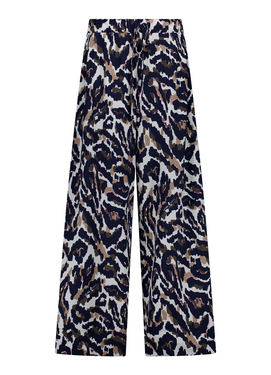 Studio Anneloes Grace broek met panterprint - voorkant 2 donkerbruin