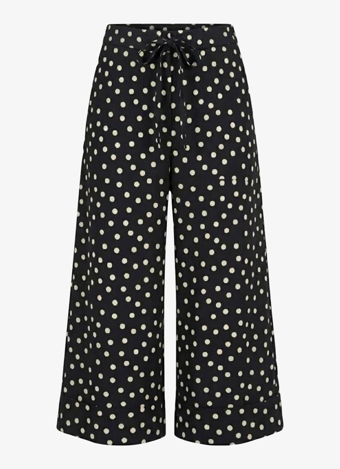 Studio Anneloes Grace Dot  high waist wide fit culotte met strippenprint - voorkant multicolor