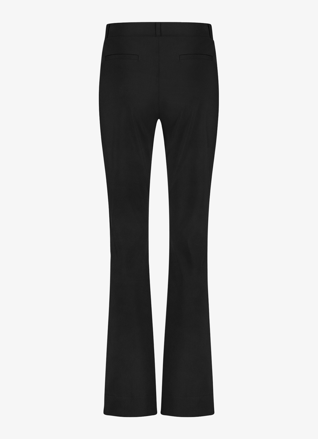 Studio Anneloes High waist flared fit pantalon met paspelzakken - achterkant zwart