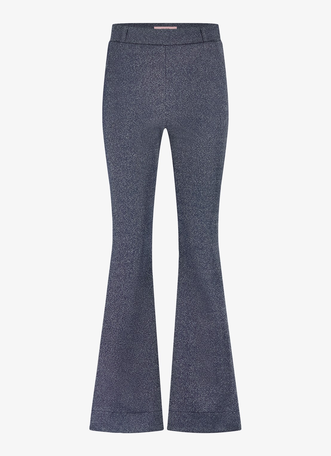 Studio Anneloes High waist loose fit pantalon met lurex - voorkant blauwgrijs