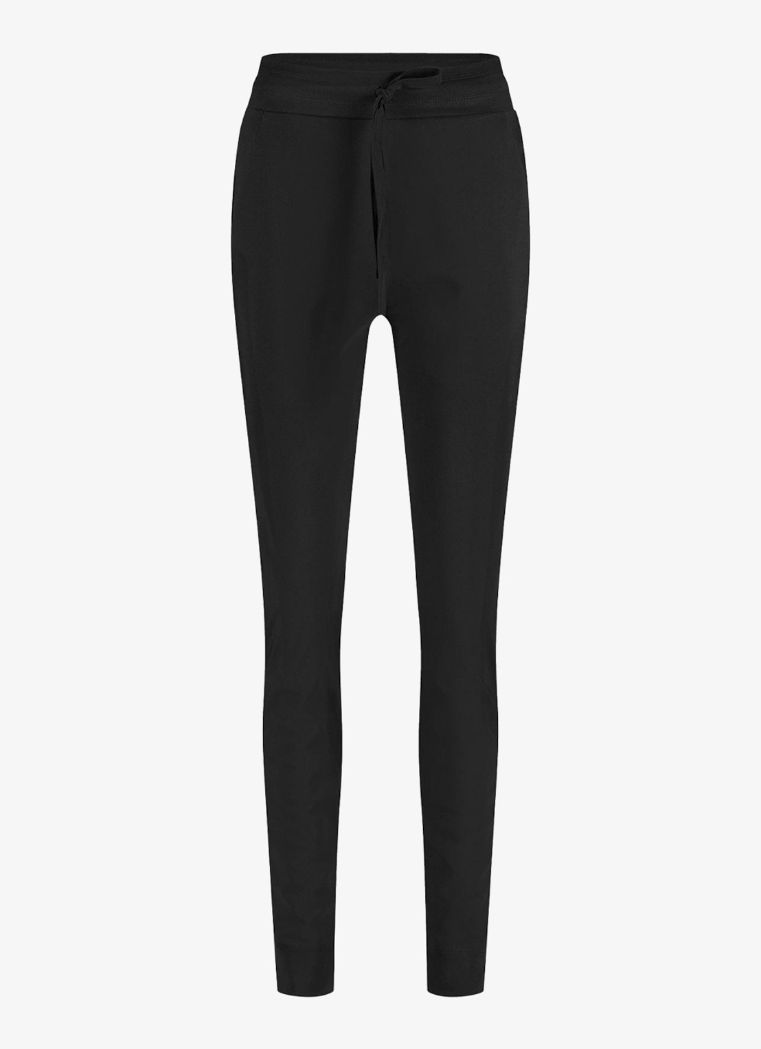 Studio Anneloes High waist tapered fit joggingbroek met steekzakken - voorkant 2 zwart