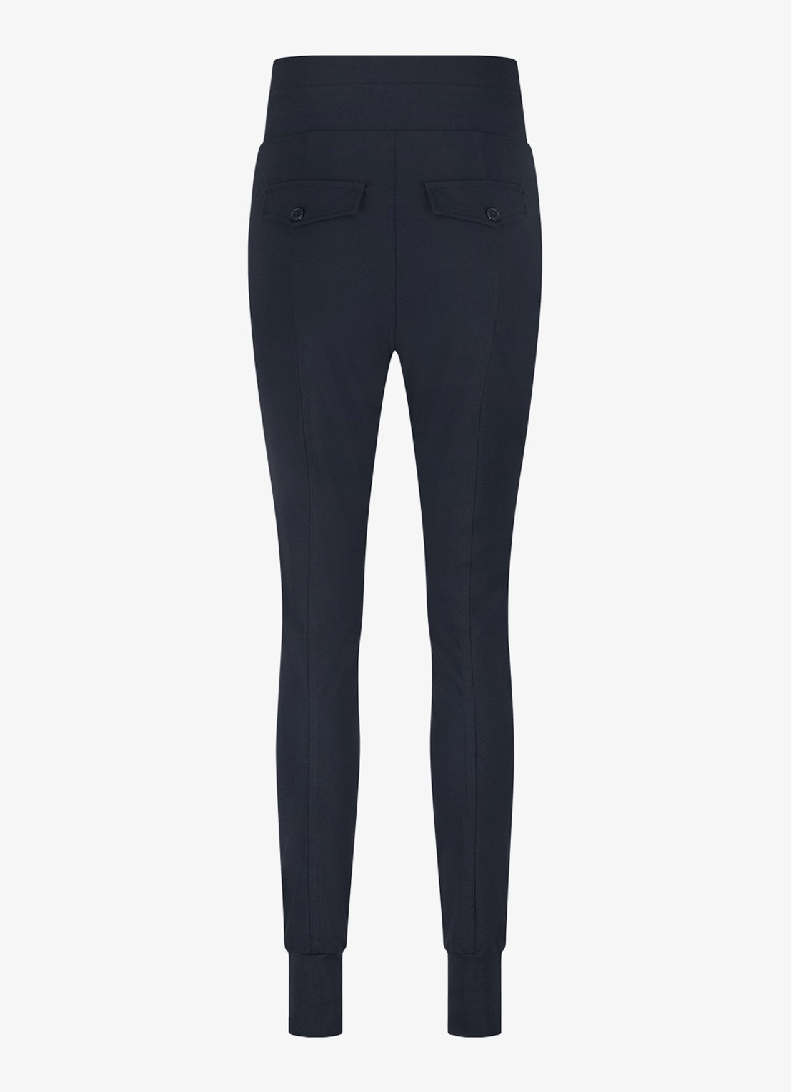 Studio Anneloes High waist tapered fit pantalon met steekzakken - detail 5 donkerblauw