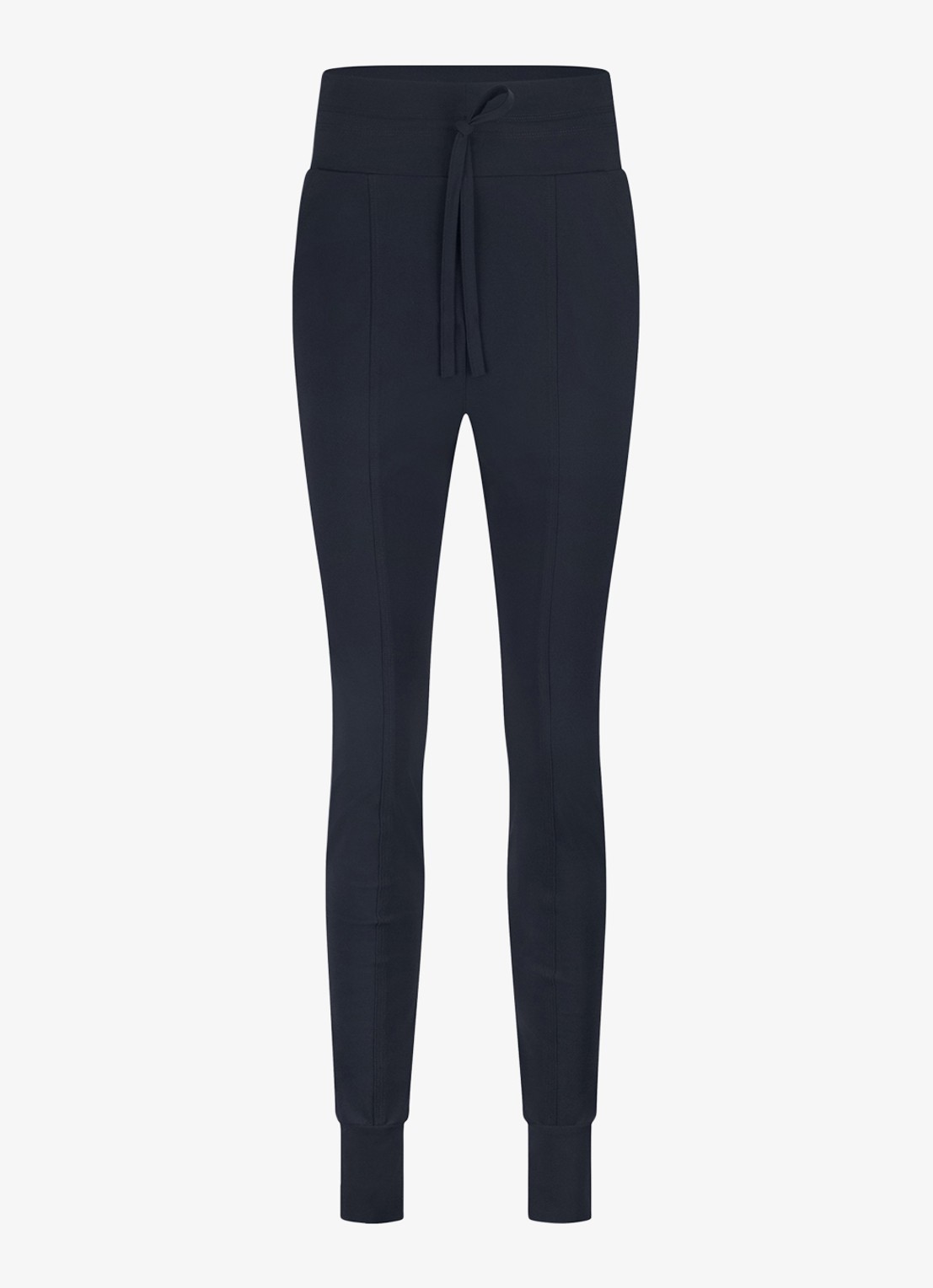 Studio Anneloes High waist tapered fit pantalon met steekzakken - voorkant 2 donkerblauw