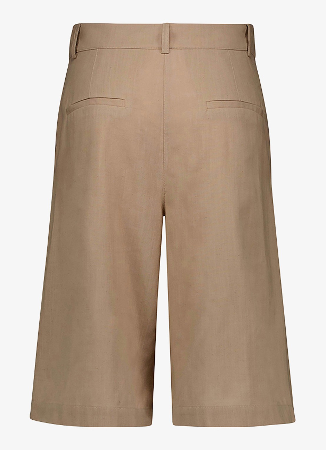Studio Anneloes High waist wide fit korte broek met steekzakken - achterkant lichtbruin