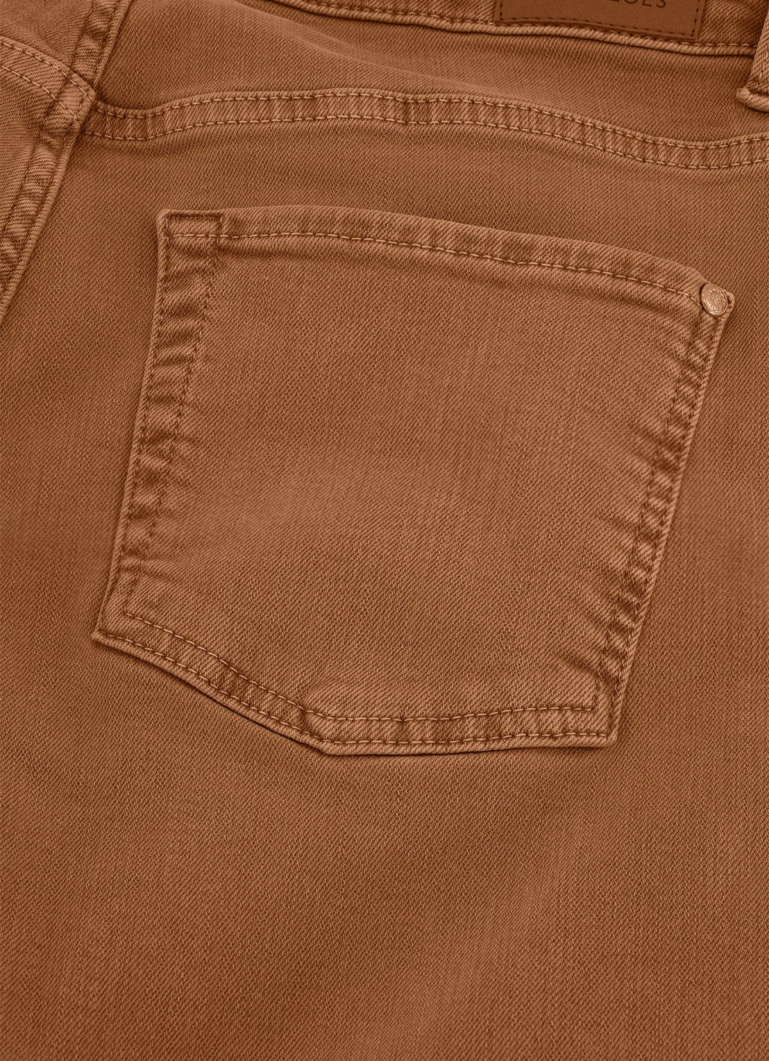 Studio Anneloes High waist wide leg jeans met steekzakken - detail 5 camel