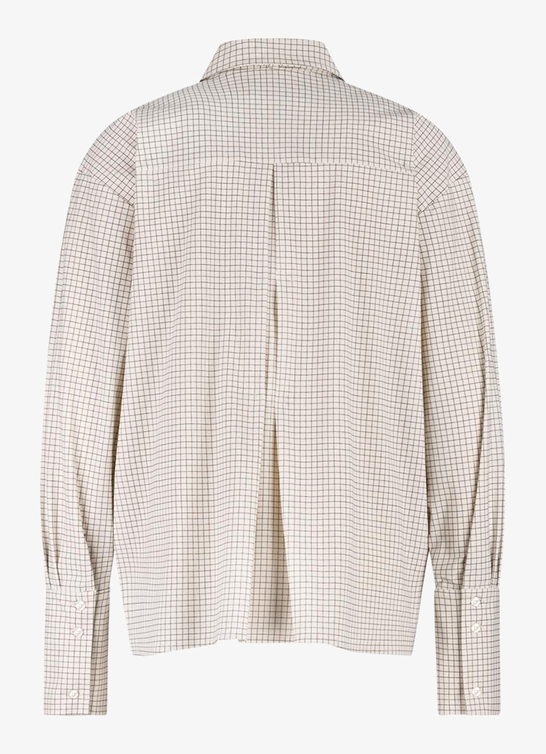 Studio Anneloes Hollis blouse met ruitdessin - achterkant creme