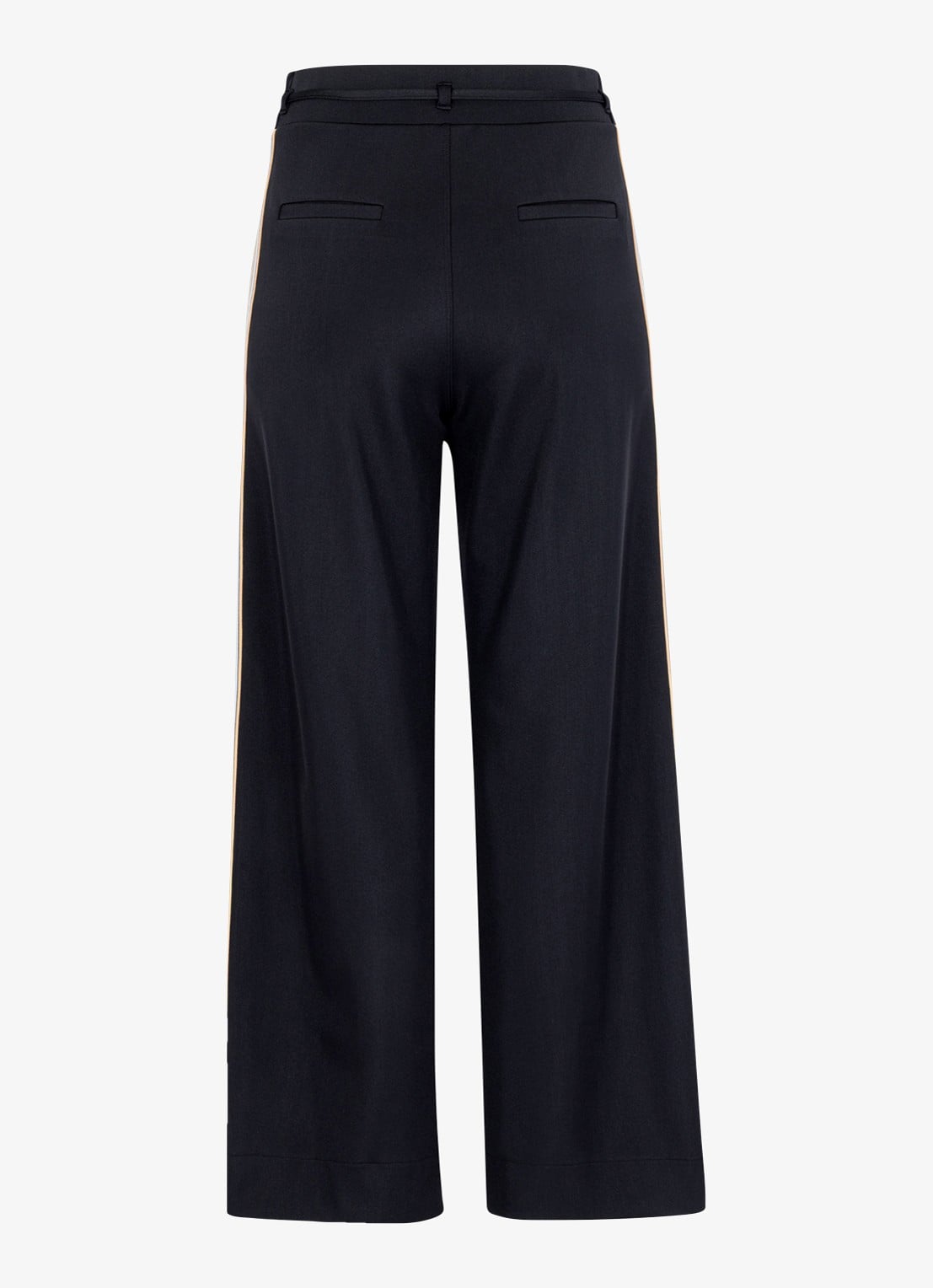 Studio Anneloes Iggy high waist wide fit broek met steekzakken - achterkant 3 zwart
