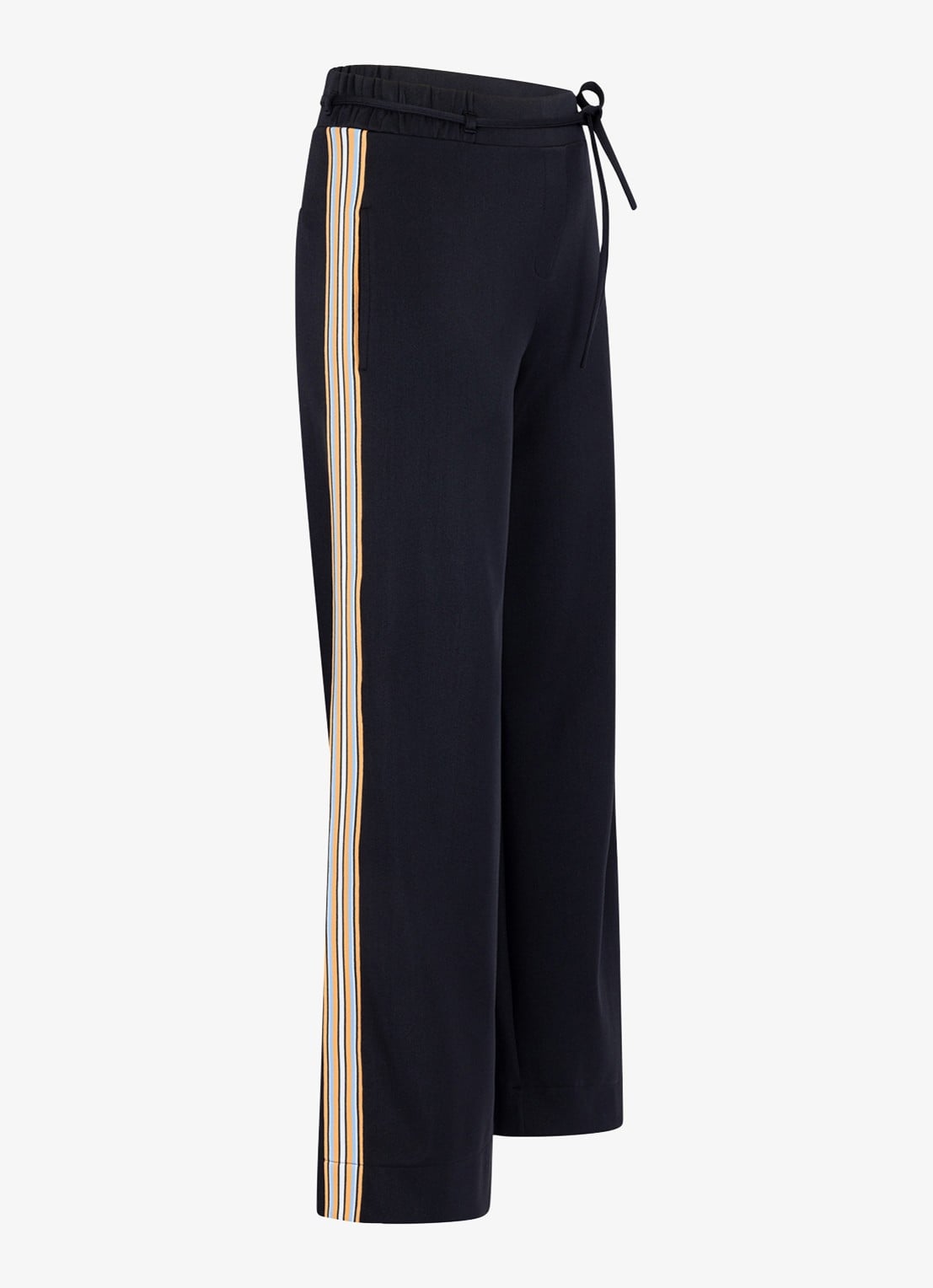 Studio Anneloes Iggy high waist wide fit broek met steekzakken - detail 2 zwart