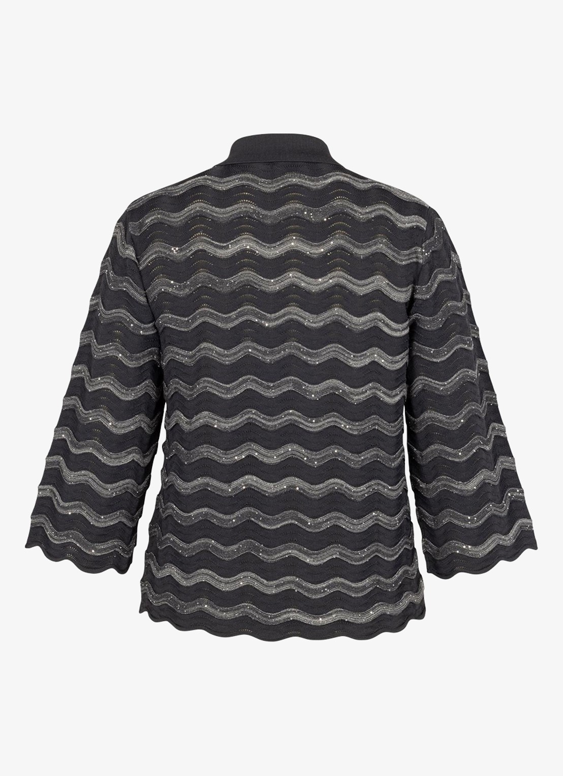 Studio Anneloes Jacy vest met lurex - achterkant grijs