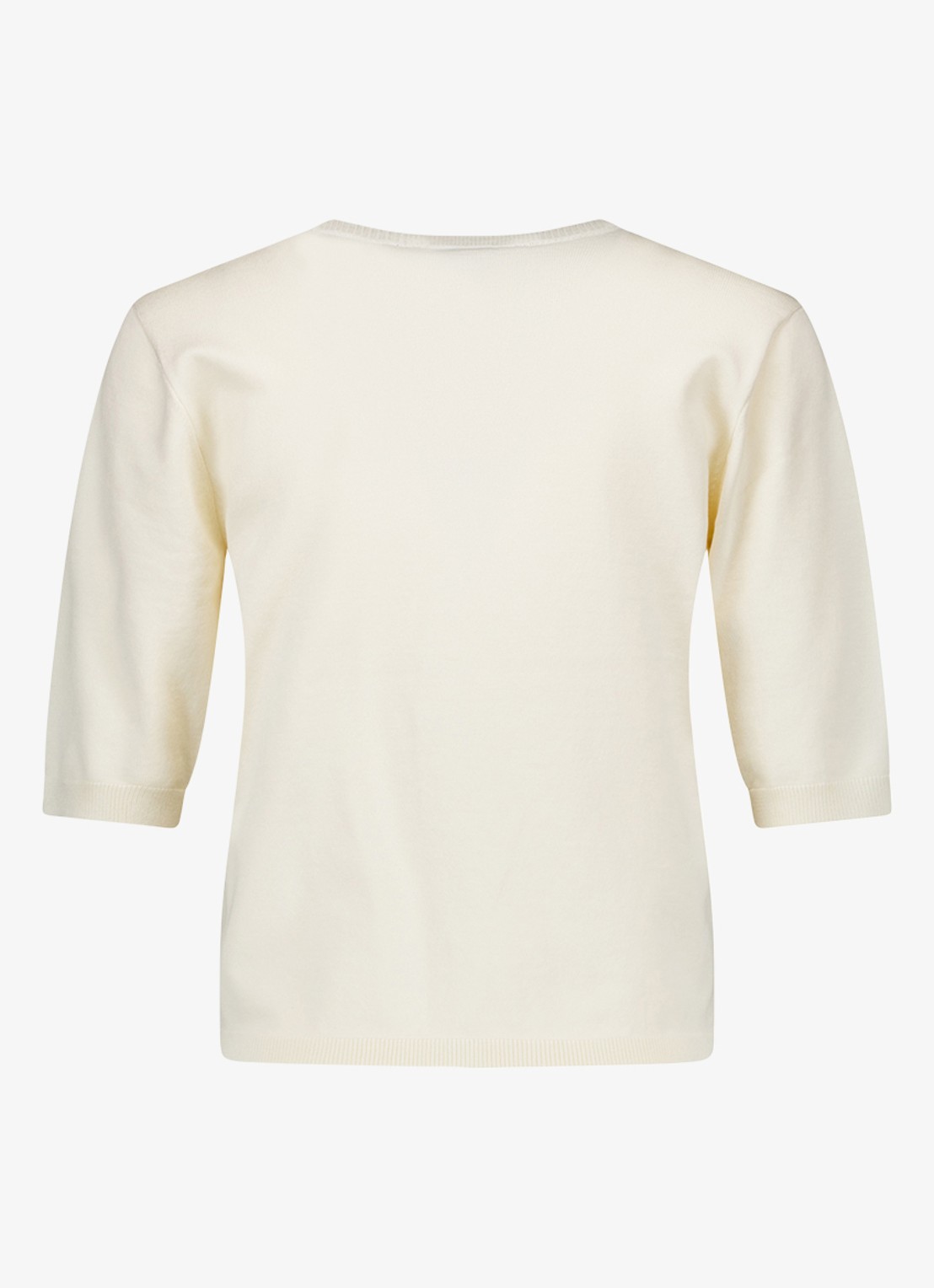 Studio Anneloes Jerry ribgebreide vest met met sierknopen - achterkant 4 naturel
