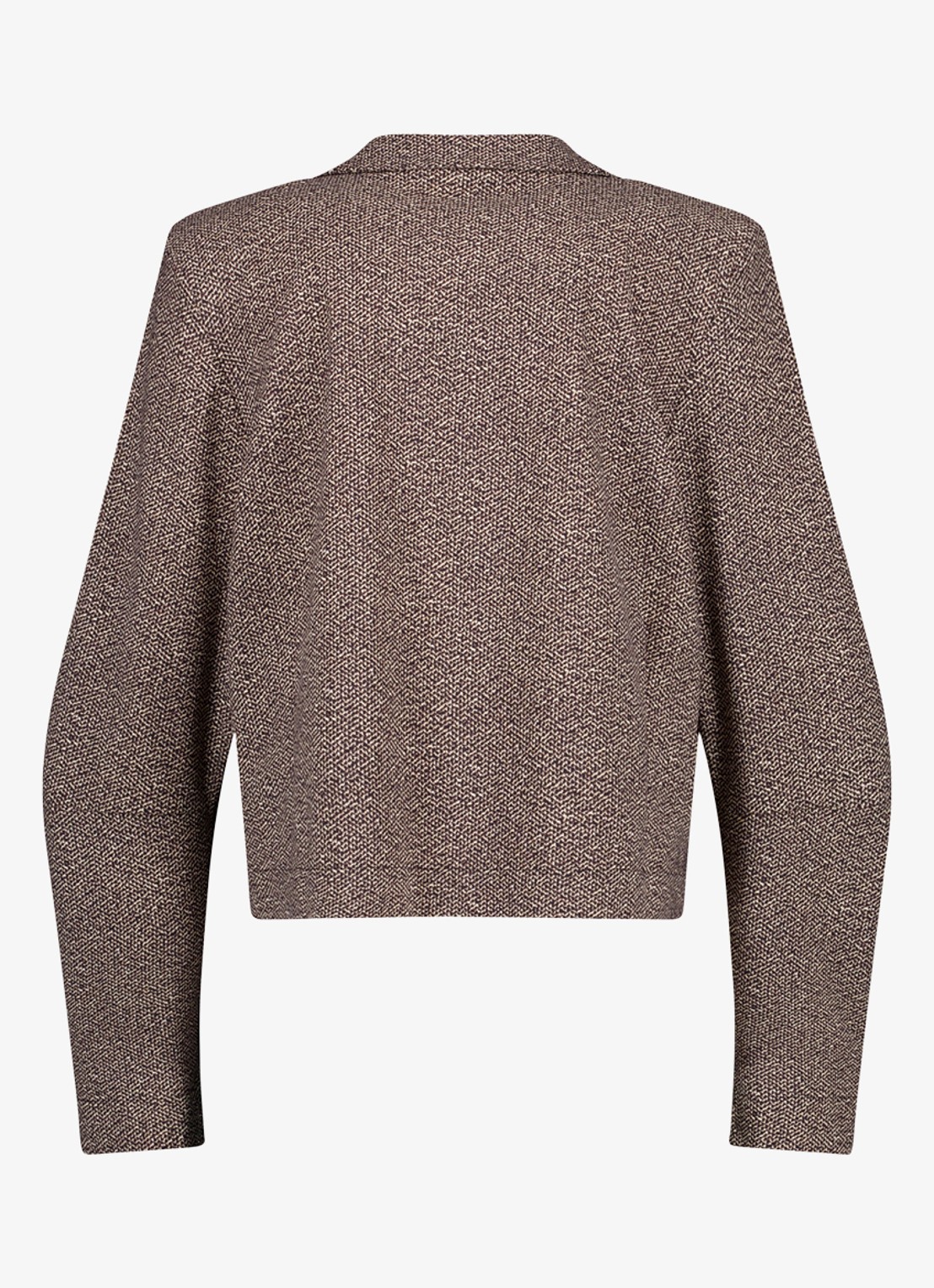 Studio Anneloes Jorine single-breasted blazer met tweed-look - achterkant 3 taupe