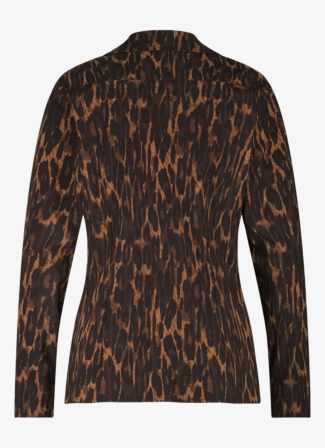 Studio Anneloes Kenia blouse met dierenprint - achterkant oranjebruin