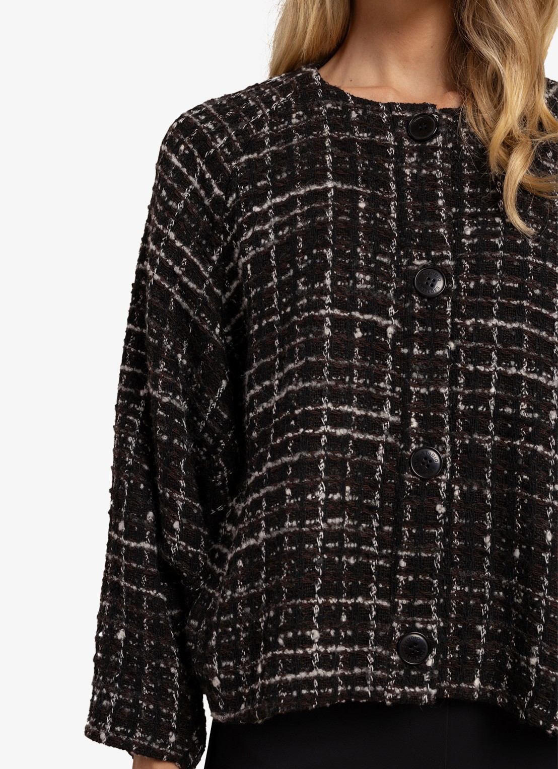 Studio Anneloes Kenza jack met tweed look - detail 2 multicolor