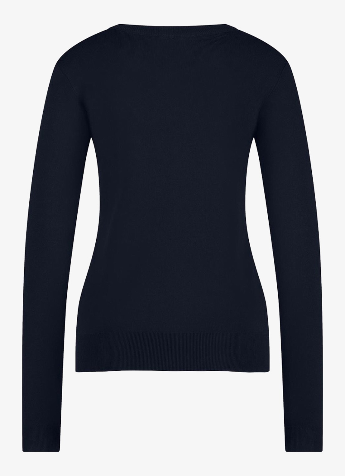 Studio Anneloes Lana fijngebreide pullover met ronde hals - achterkant 5 donkerblauw