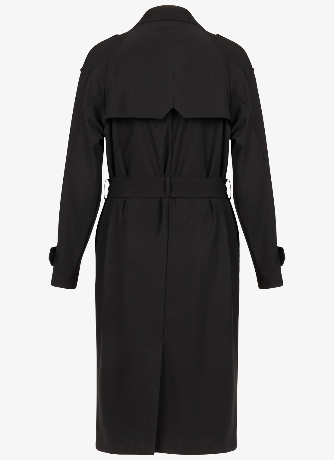 Studio Anneloes Laurine trenchcoat met strikceintuur - detail 4 zwart