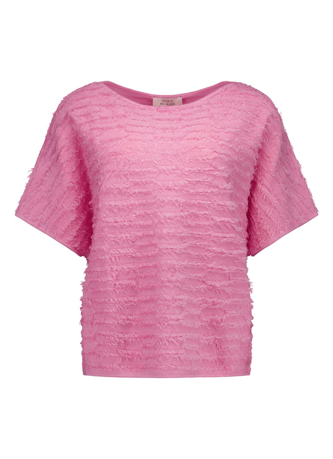 Studio Anneloes Lenti top met boothals - voorkant 2 roze