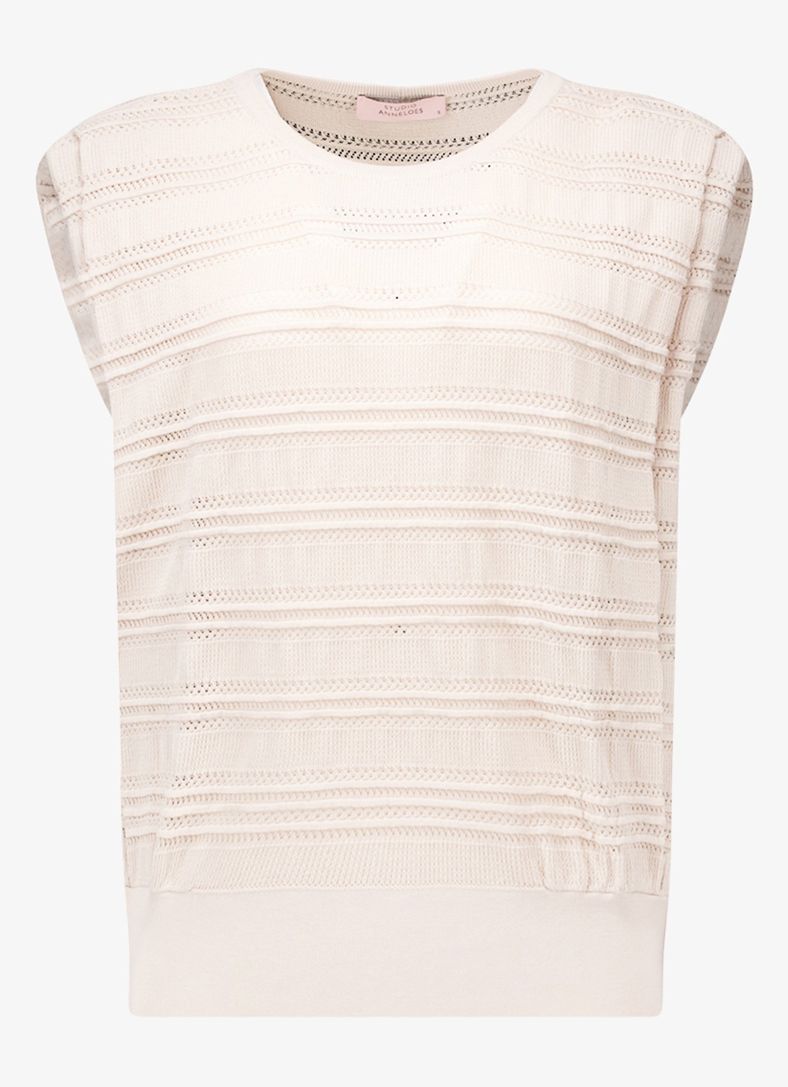 Studio Anneloes Leona fijngebreide top - voorkant 2 creme