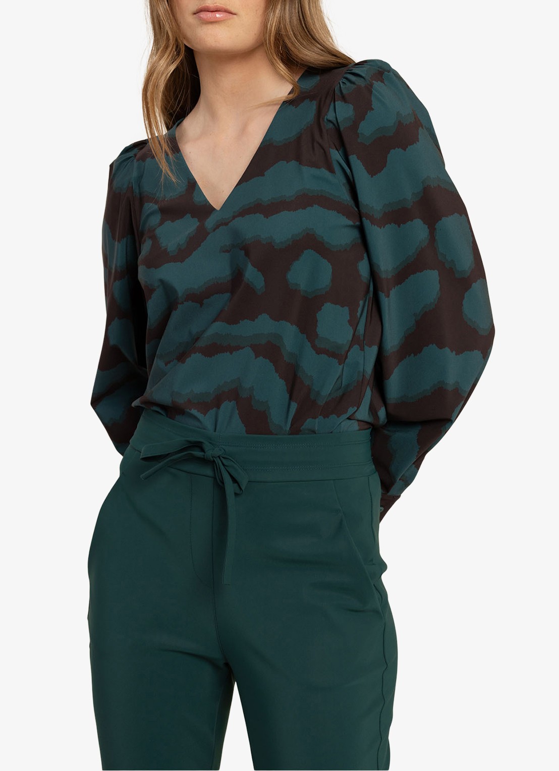 Studio Anneloes Les top met grafische print - detail multicolor