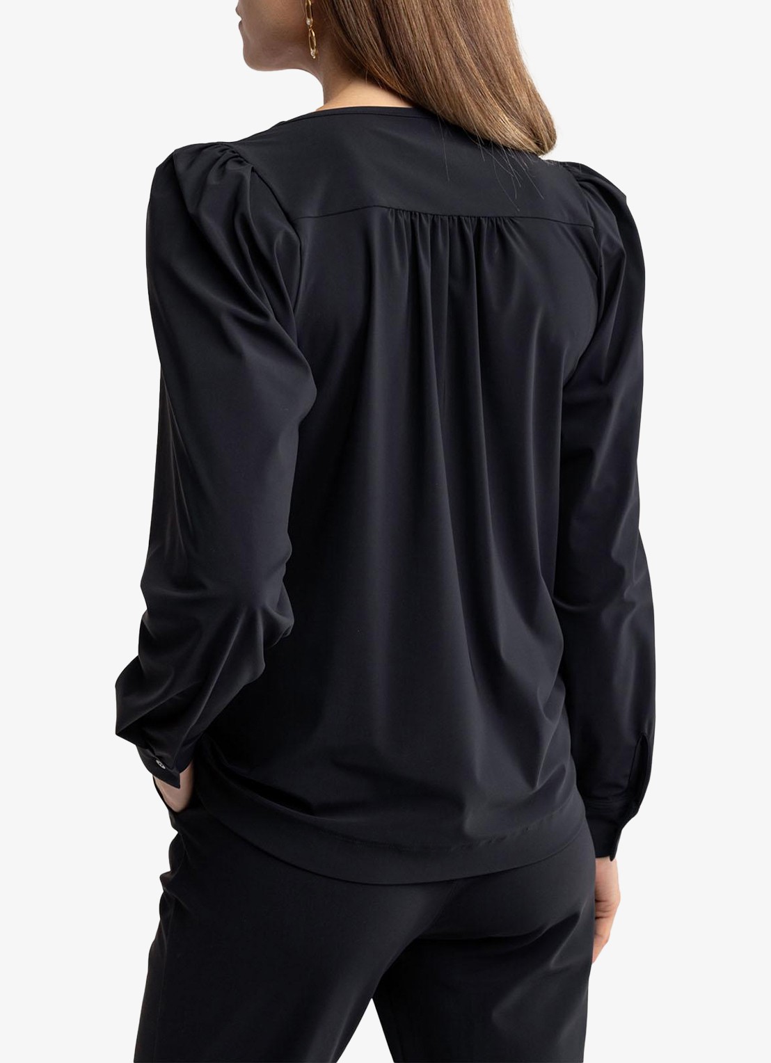Studio Anneloes Les top met V-hals - achterkant zwart