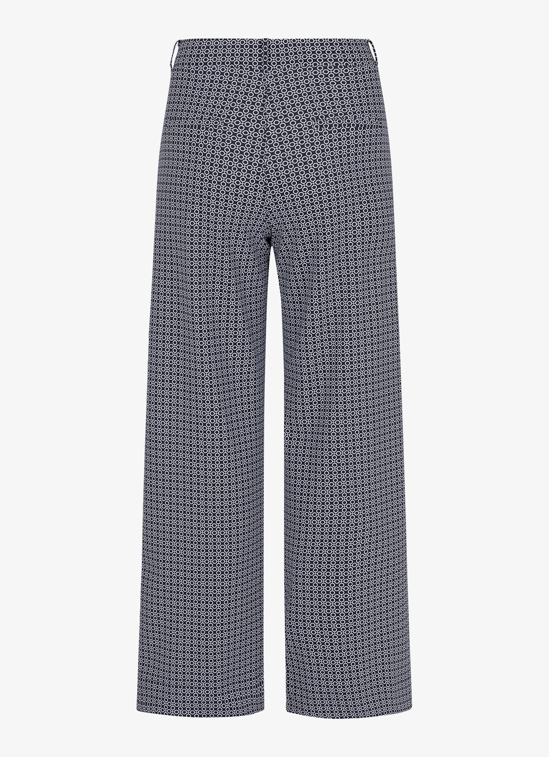 Studio Anneloes Lexie high waist loose fit pantalon met print - achterkant zwart