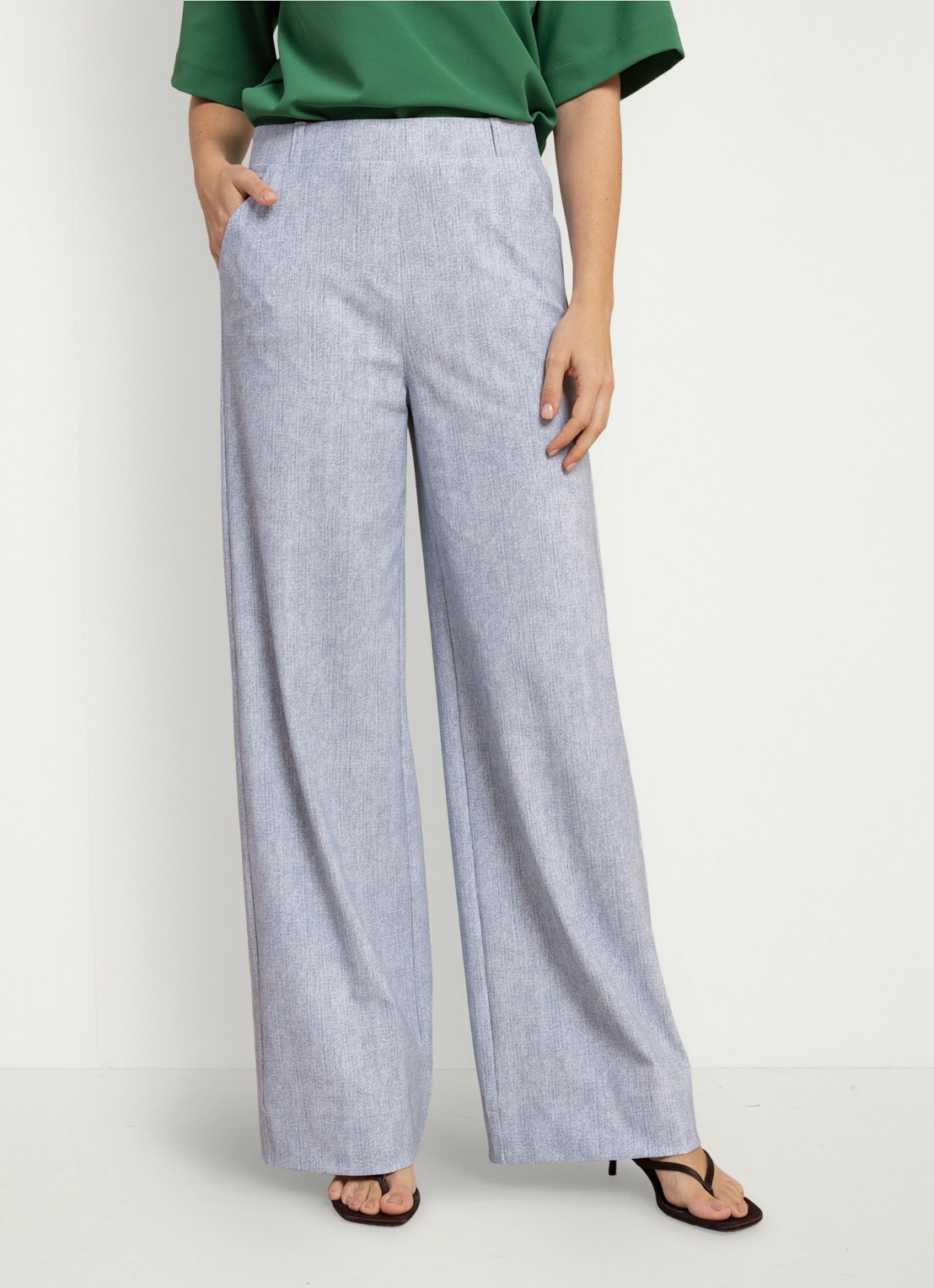 Studio Anneloes Lexie high waist loose fit pantalon met steekzakken - detail 3 blauw