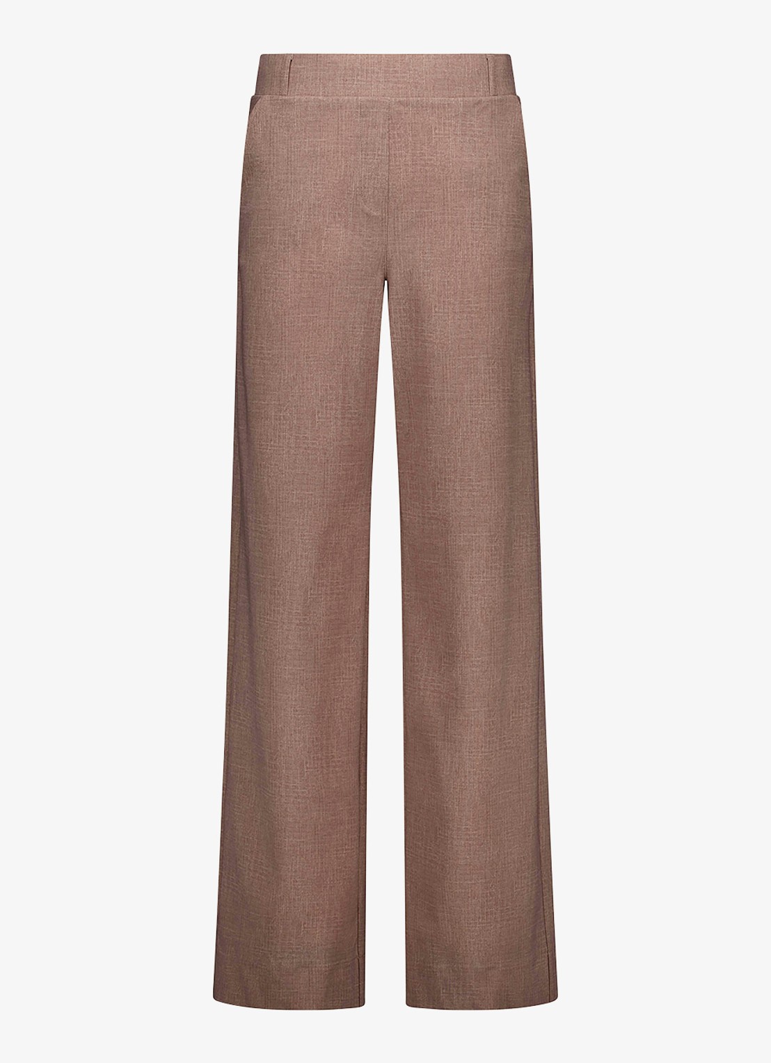 Studio Anneloes Lexie high waist loose fit pantalon met steekzakken - voorkant 3 lichtbruin