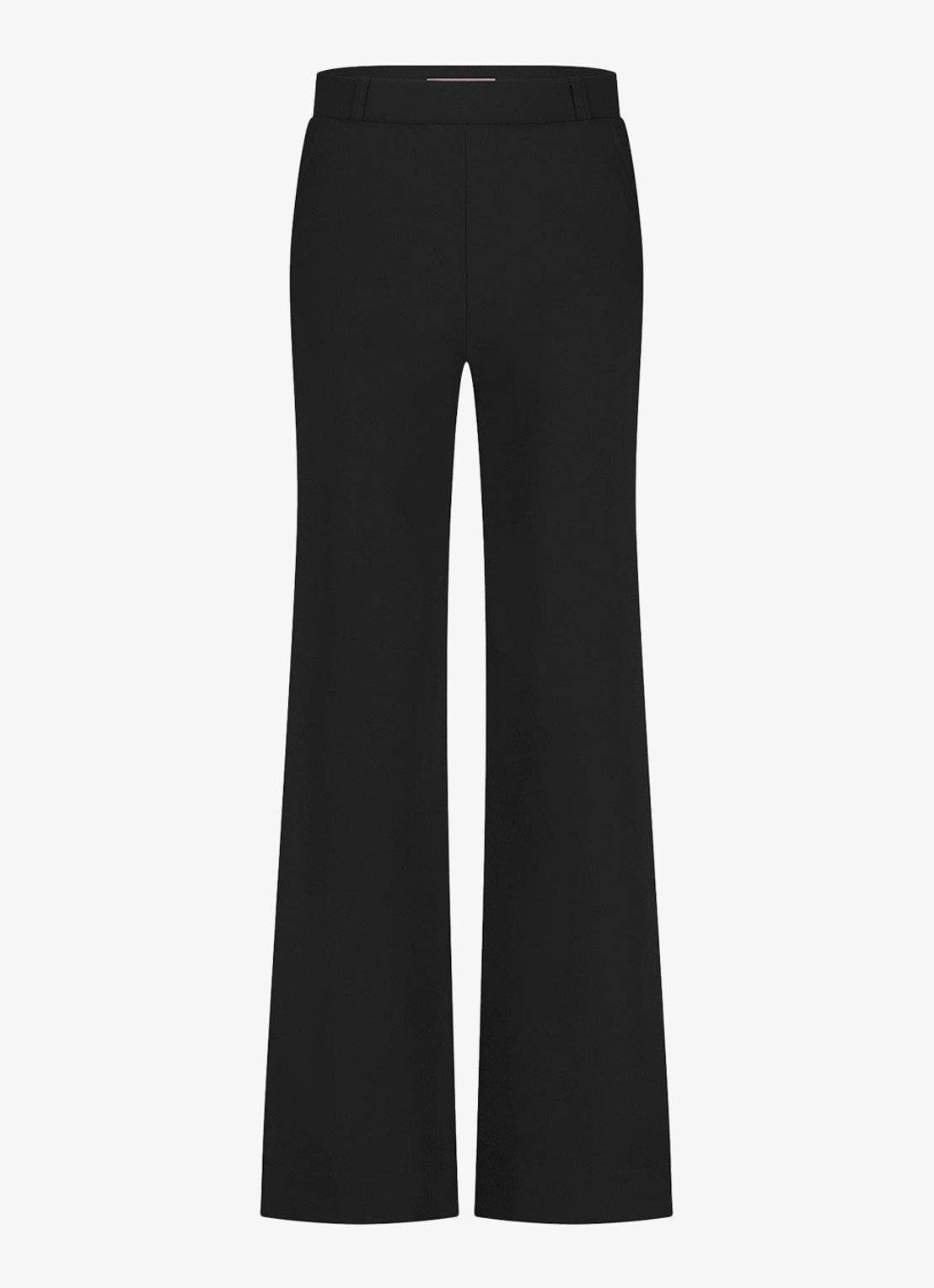 Studio Anneloes Lexie high waist wide fit broek met steekzakken - voorkant 2 zwart