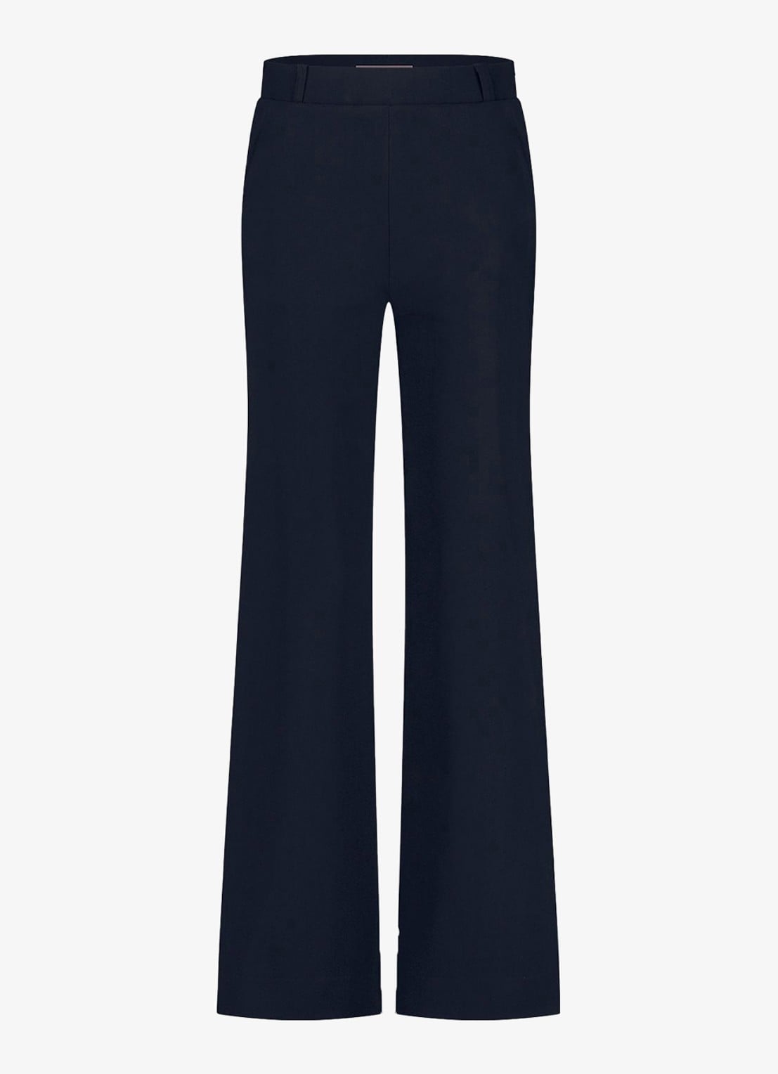Studio Anneloes Lexie high waist wide fit broek met steekzakken - voorkant 4 donkerblauw