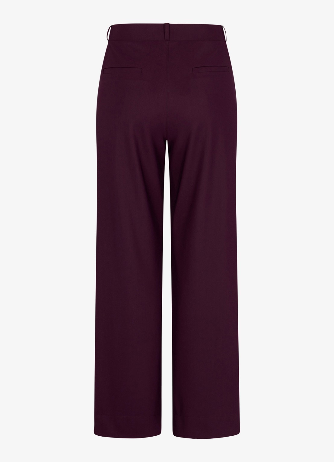 Studio Anneloes Lexie high waist wide fit pantalon met steekzakken - achterkant aubergine