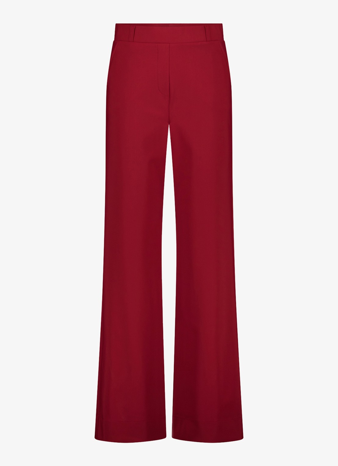 Studio Anneloes Lexie high waist wide fit pantalon met steekzakken - voorkant rood