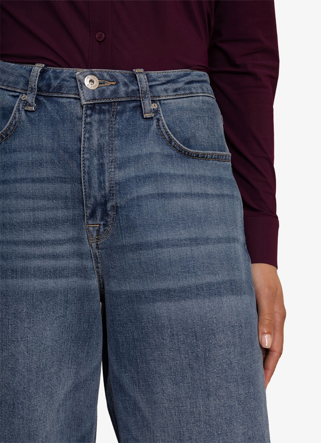 Studio Anneloes Lexie high waist wide leg jeans - detail jeans