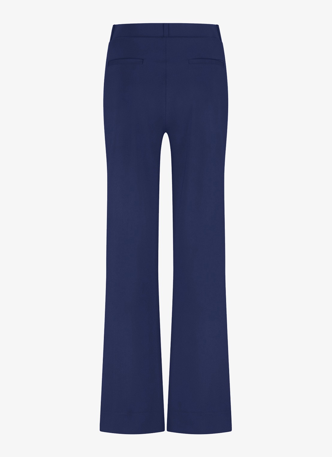 Studio Anneloes Lexie mid waist wide fit pantalon van travelstof - achterkant 3 donkerblauw