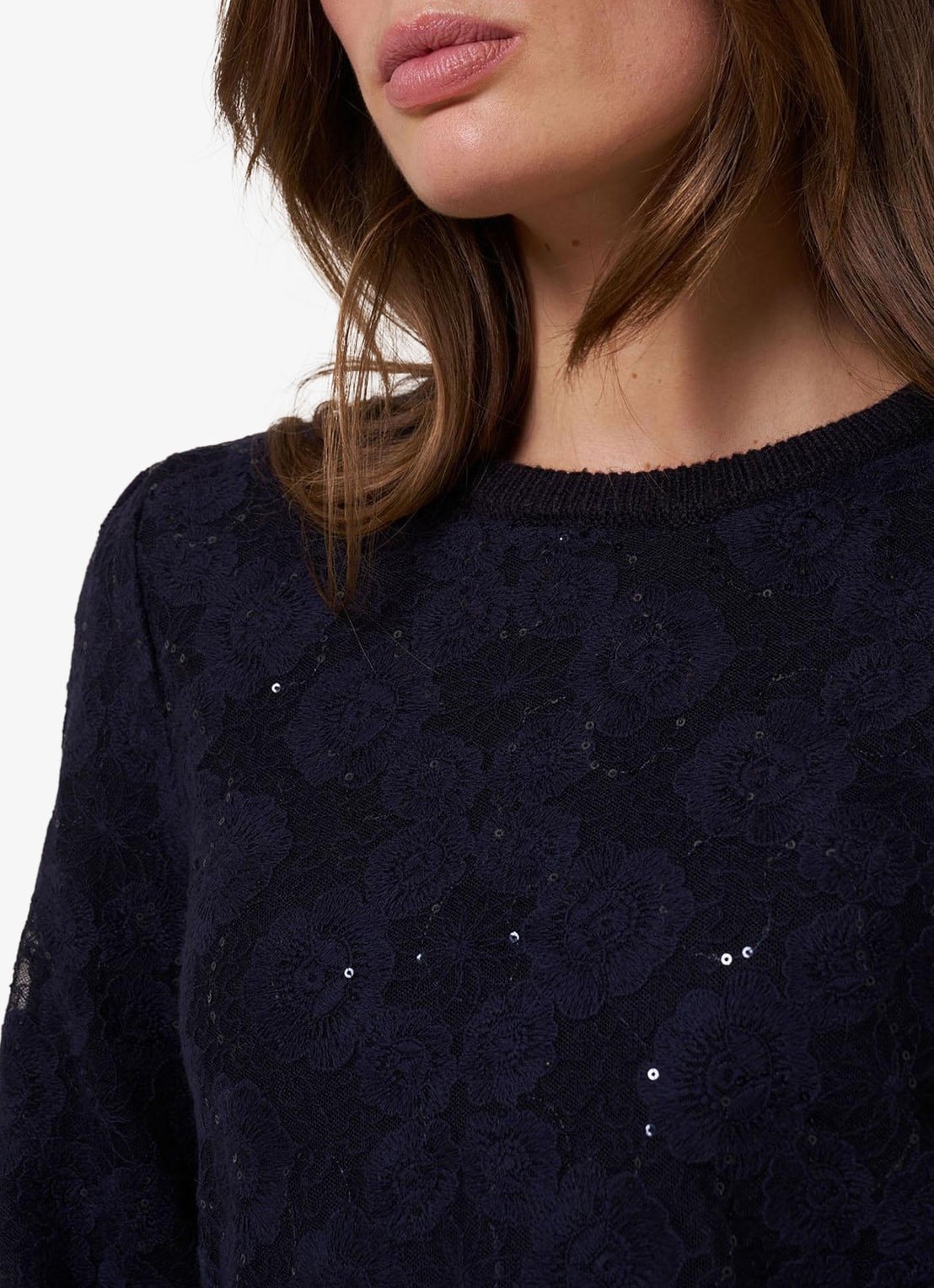 Studio Anneloes Lica pullover met pailletten - detail 4 blauw