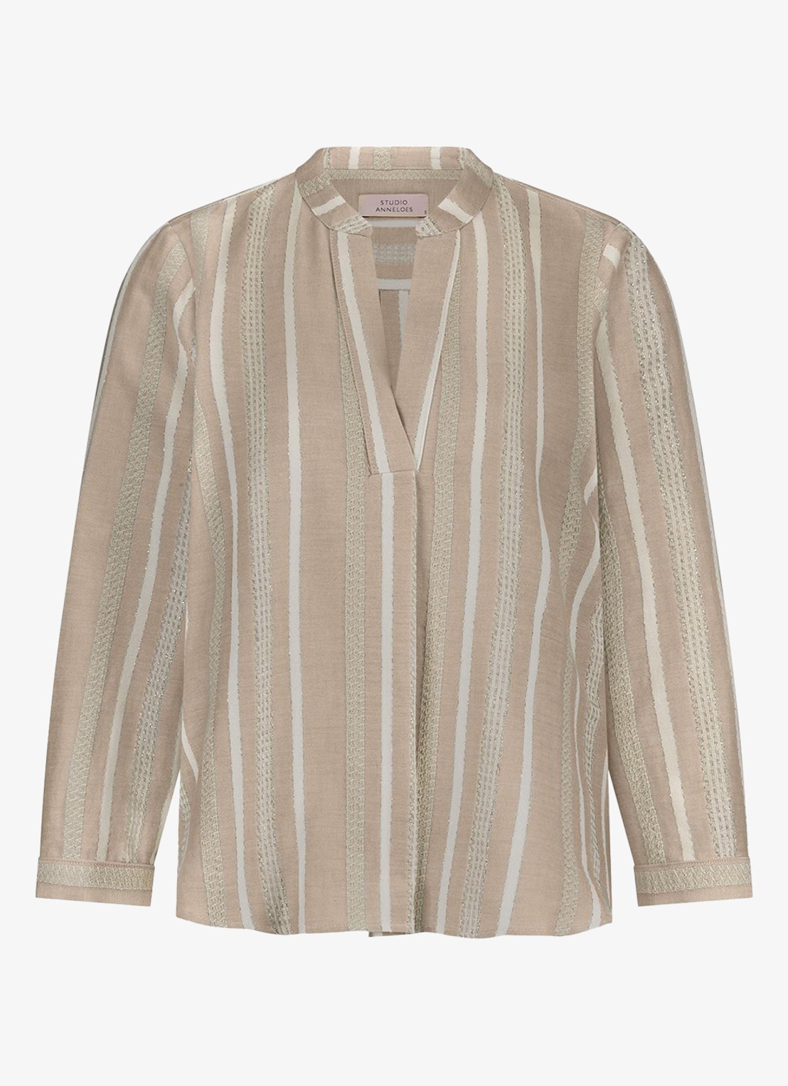 Studio Anneloes Lieve tuniek met streepprint - voorkant beige