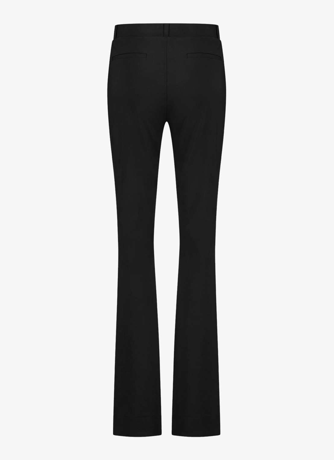 Studio Anneloes Long high waist flared fit broek met steekzakken - detail 5 zwart