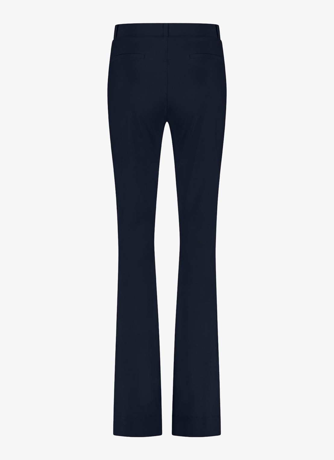 Studio Anneloes Long high waist flared fit broek met steekzakken - detail 5 donkerblauw