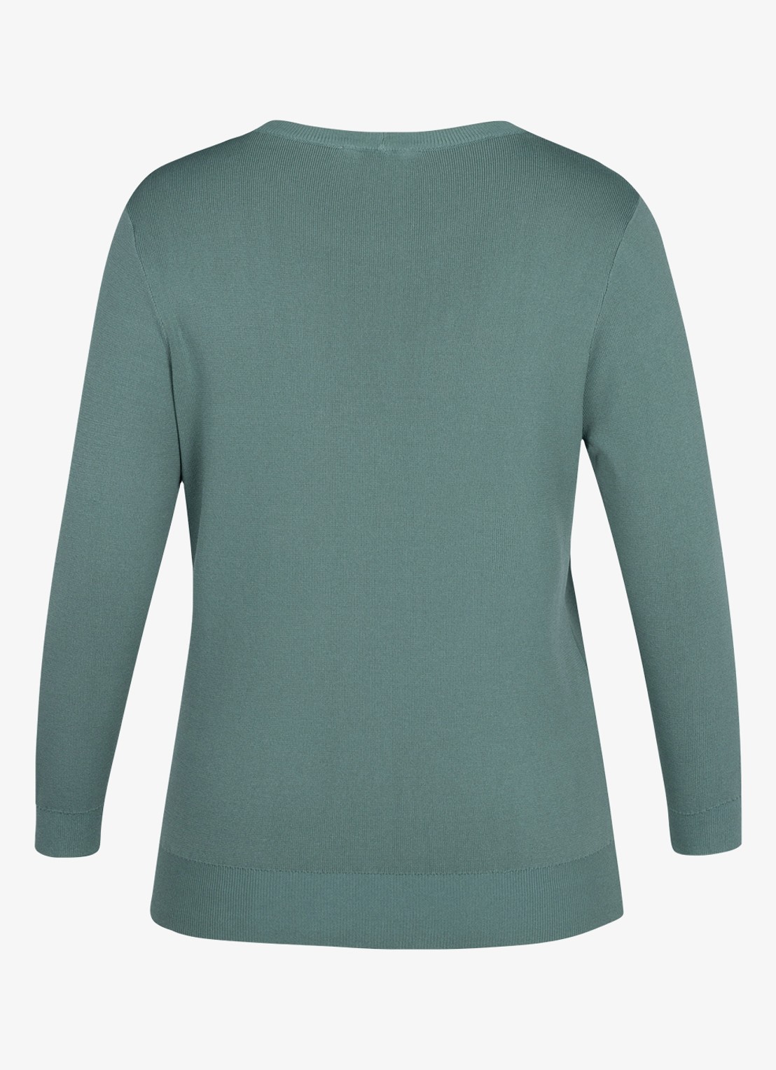 Studio Anneloes Luna fijngebreide pullover met ronde hals - detail 2 groen