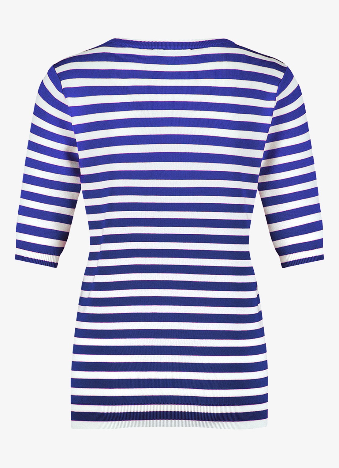 Studio Anneloes Luna fijngebreide pullover met streepprint - achterkant 4 blauw