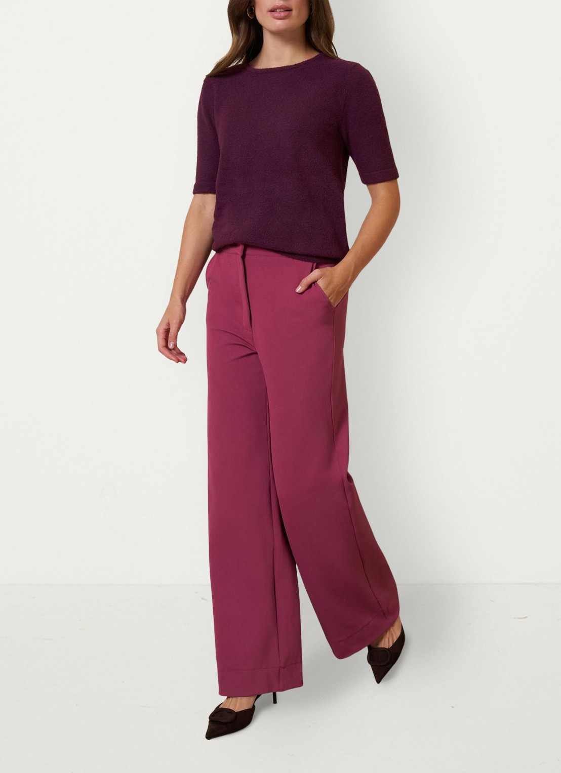 Studio Anneloes Luz high waist loose fit pantalon met steekzakken - detail 7 roze