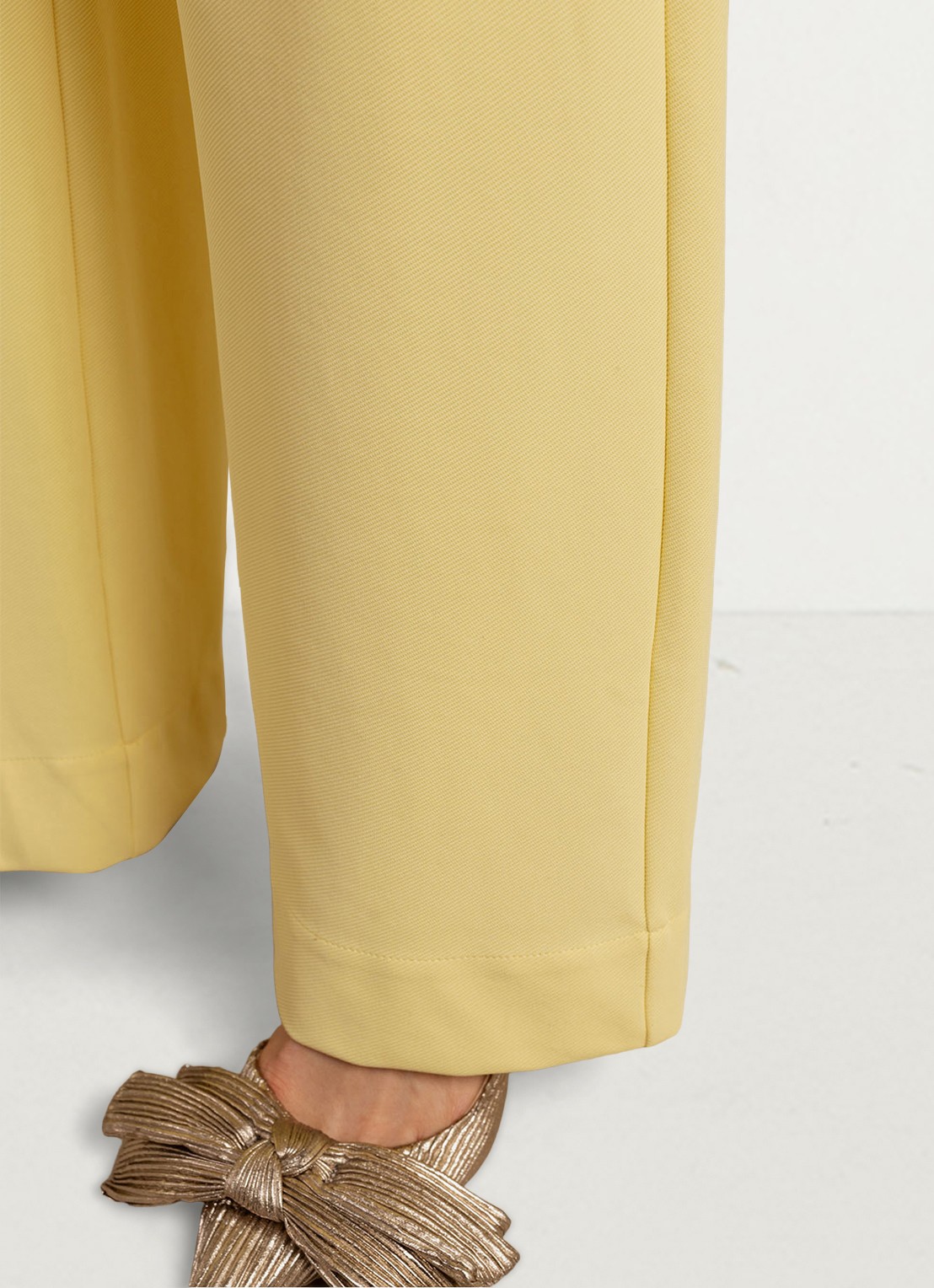 Studio Anneloes Luz high waist loose fit pantalon met steekzakken - detail 6 lichtgeel