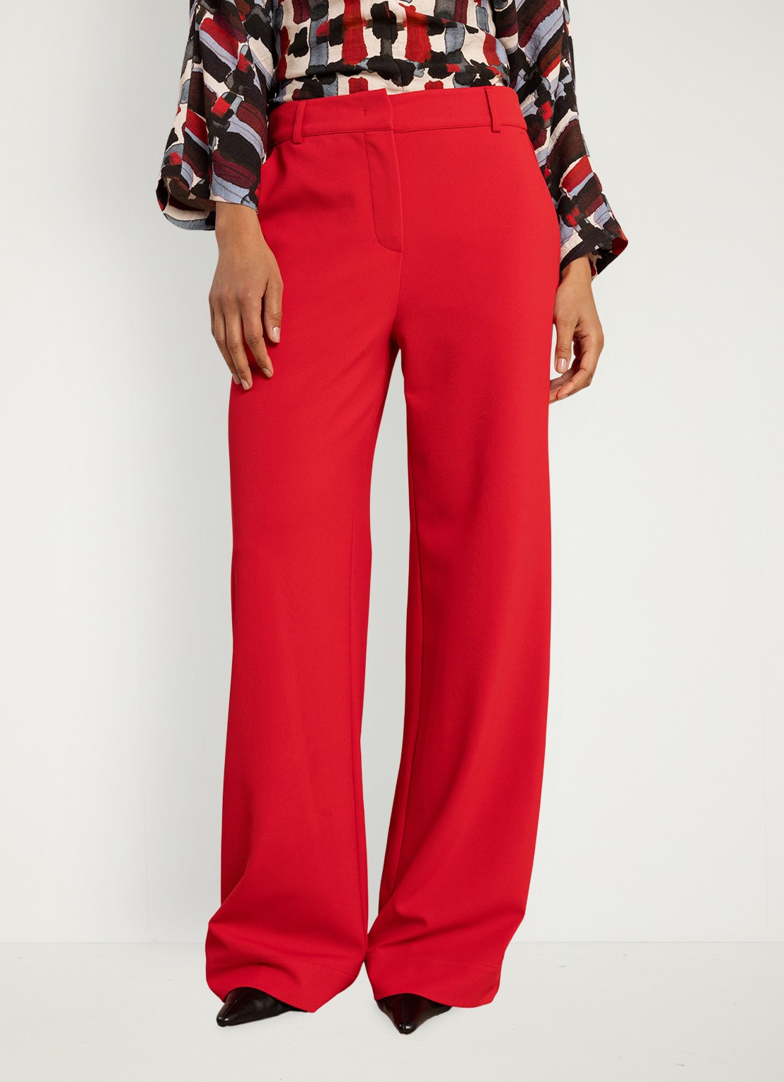 Studio Anneloes Luz mid waist wide fit broek met steekzakken - detail 2 rood