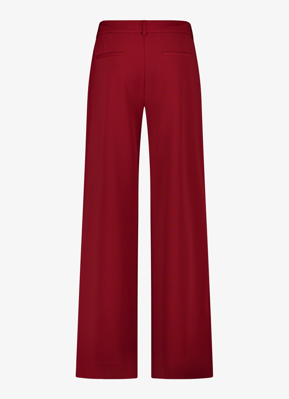 Studio Anneloes Luz mid waist wide fit broek met steekzakken - achterkant 5 donkerrood